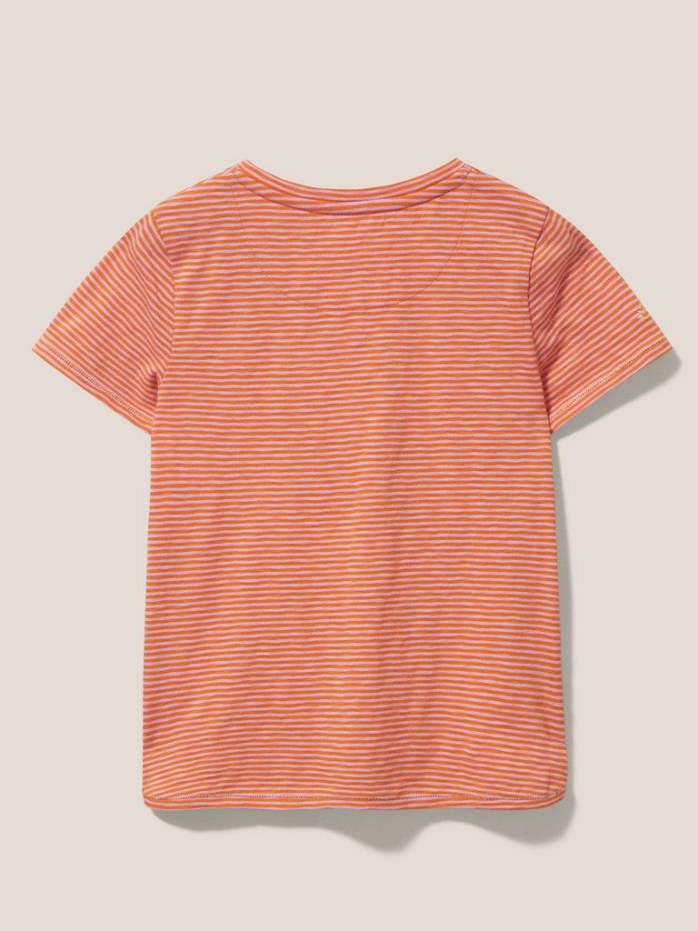 Casey Striped T Shirt in PINK MLT - FLAT BACK
