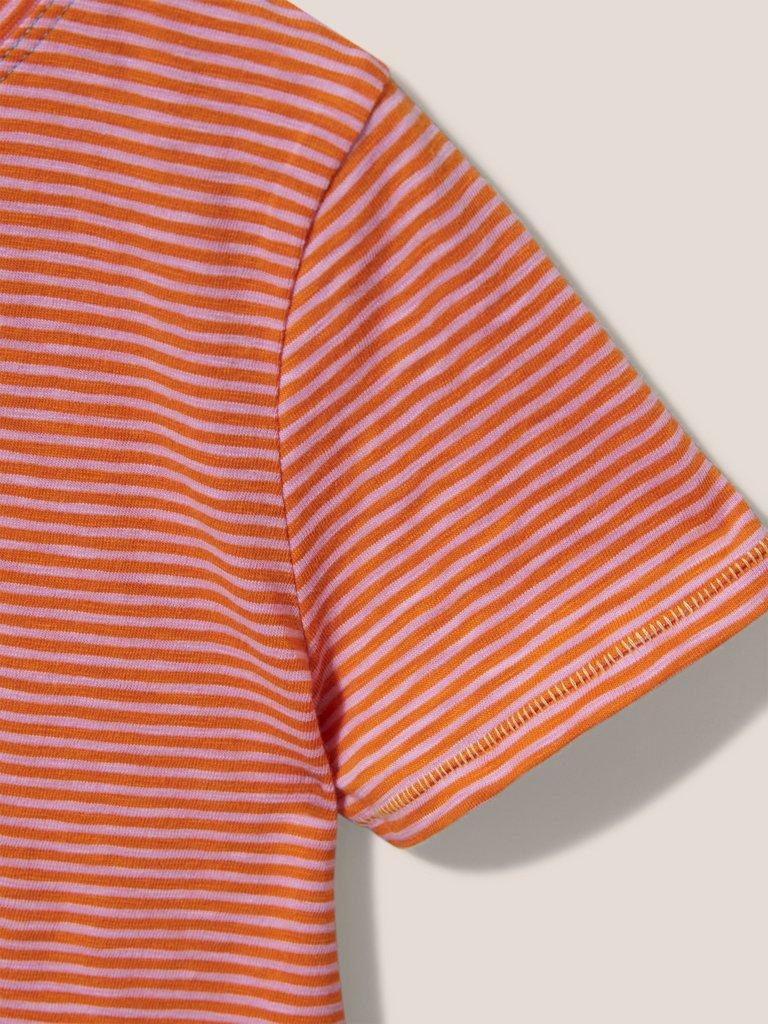 Casey Striped T Shirt in PINK MLT - FLAT DETAIL