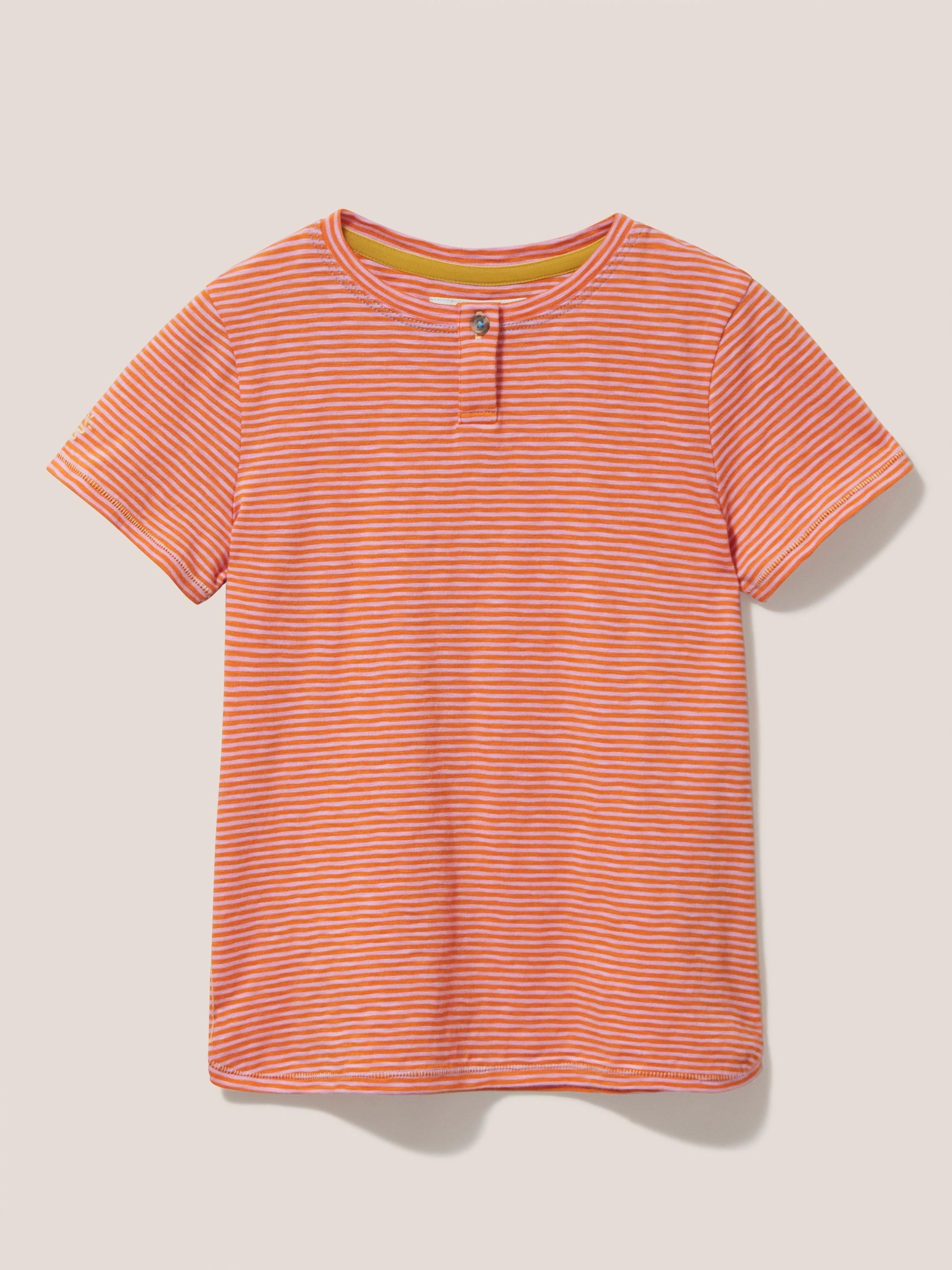 Casey Striped T Shirt in PINK MLT - FLAT FRONT