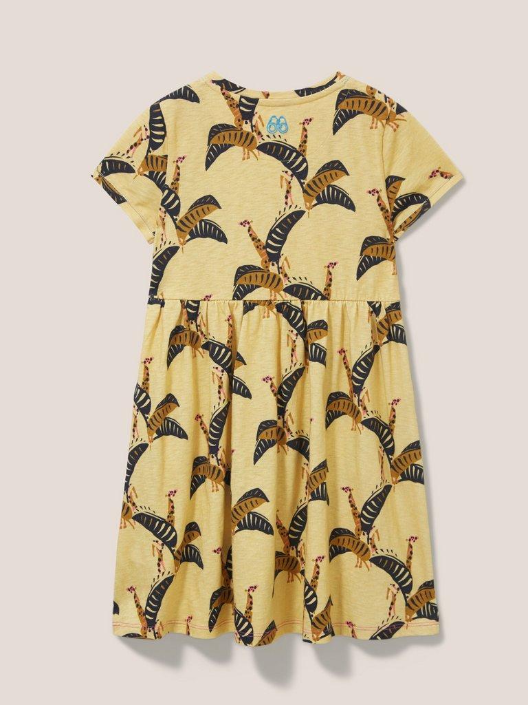 Casey Printed SS Dress in YELLOW MLT - FLAT BACK