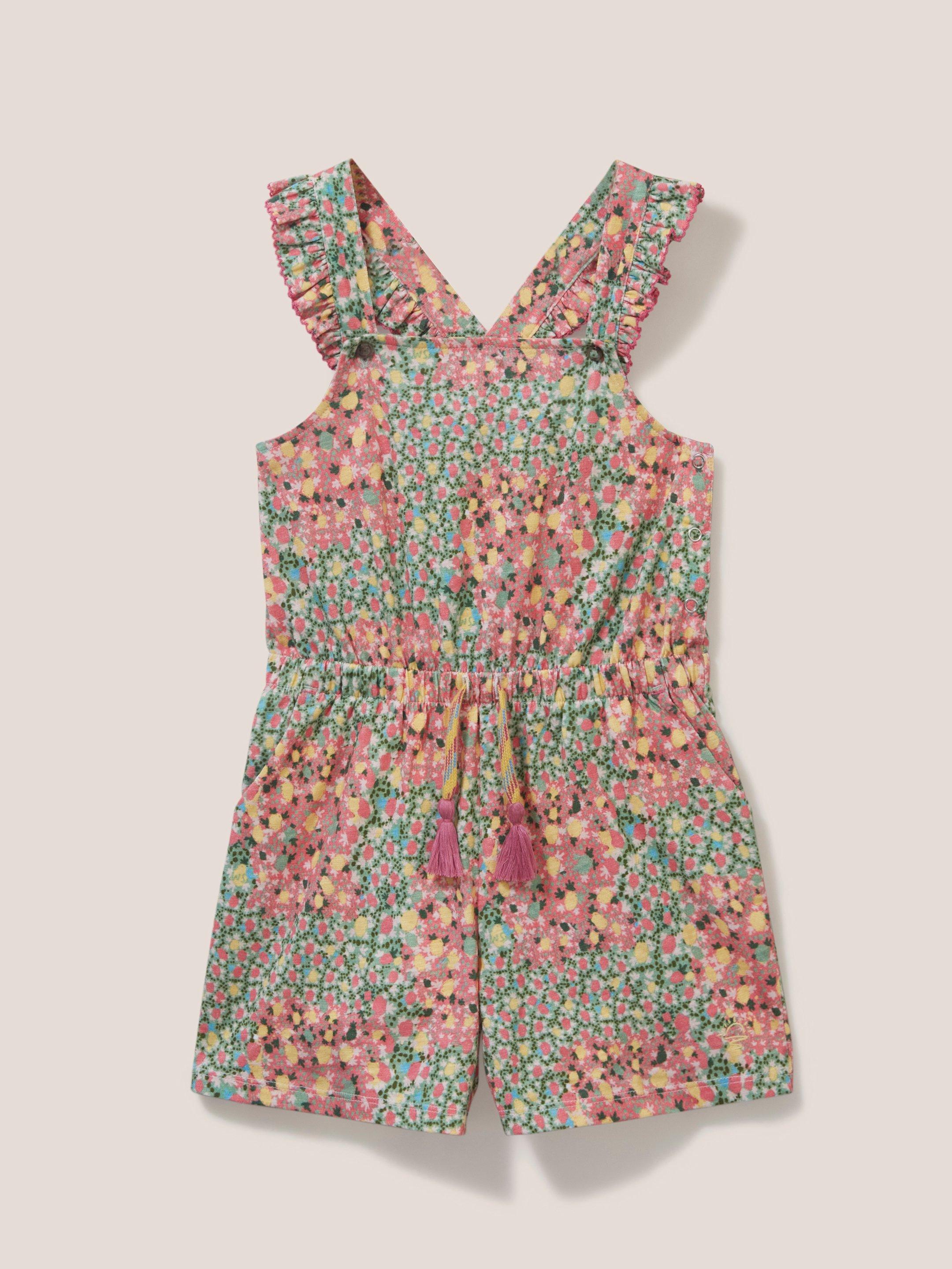 Ava Printed Playsuit in PINK MLT - FLAT FRONT
