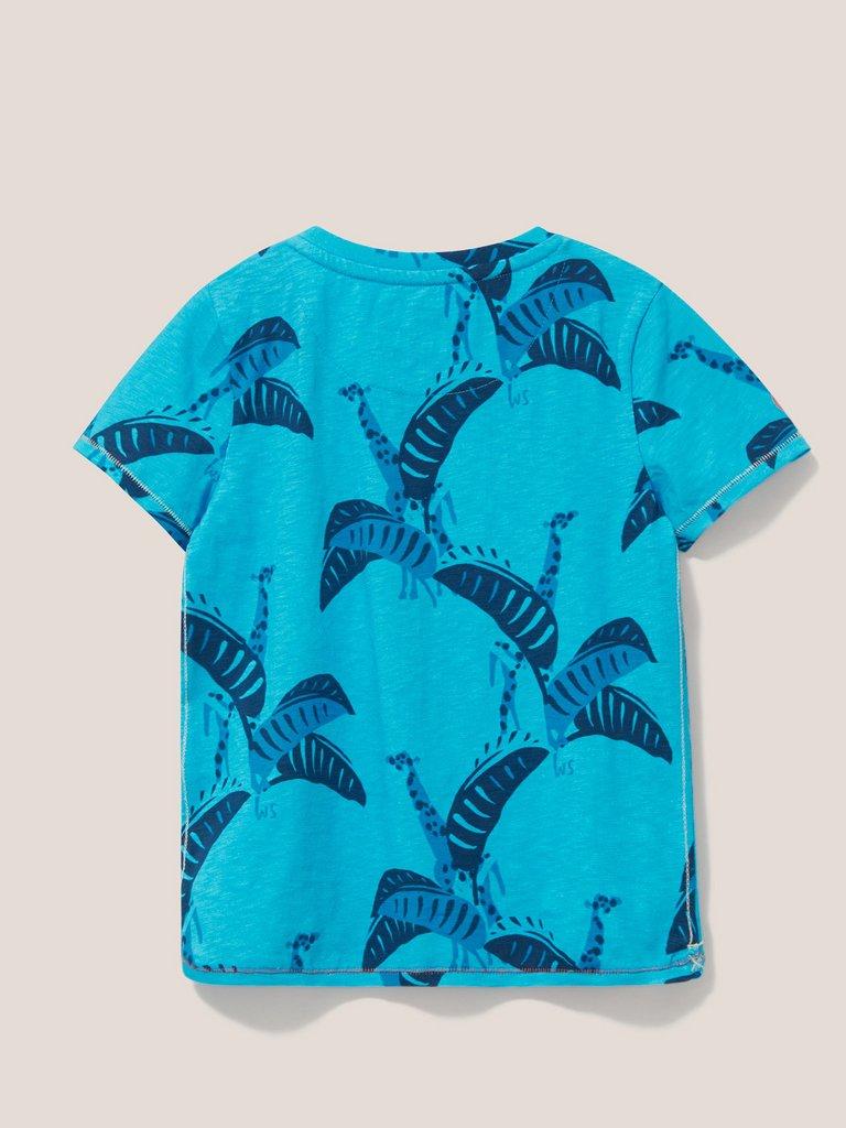 Banana Leaf Graphic T Shirt in BLUE PR - FLAT BACK