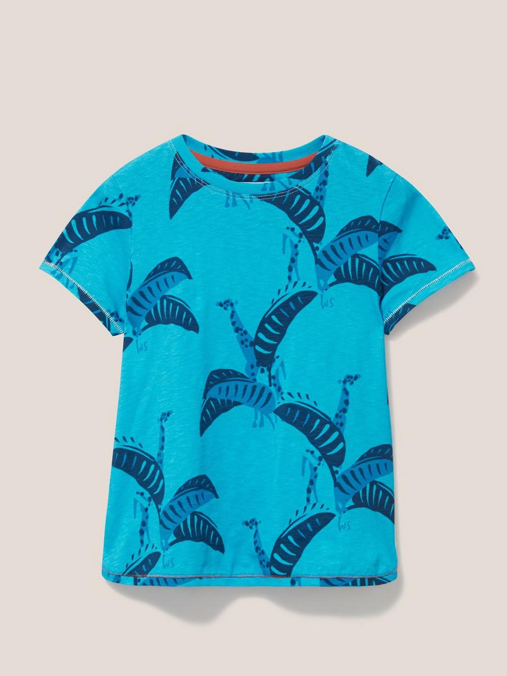 Banana Leaf Graphic T Shirt in BLUE PR - FLAT FRONT