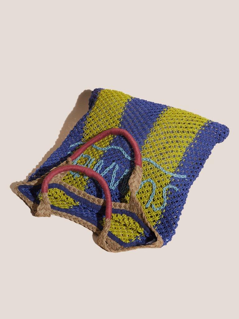 Summer Jute Macrame Shopper in NAT MLT - FLAT FRONT