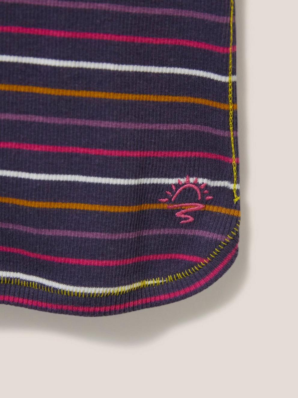 Mini Sherbert Striped Vest in PURPLE MLT - FLAT DETAIL