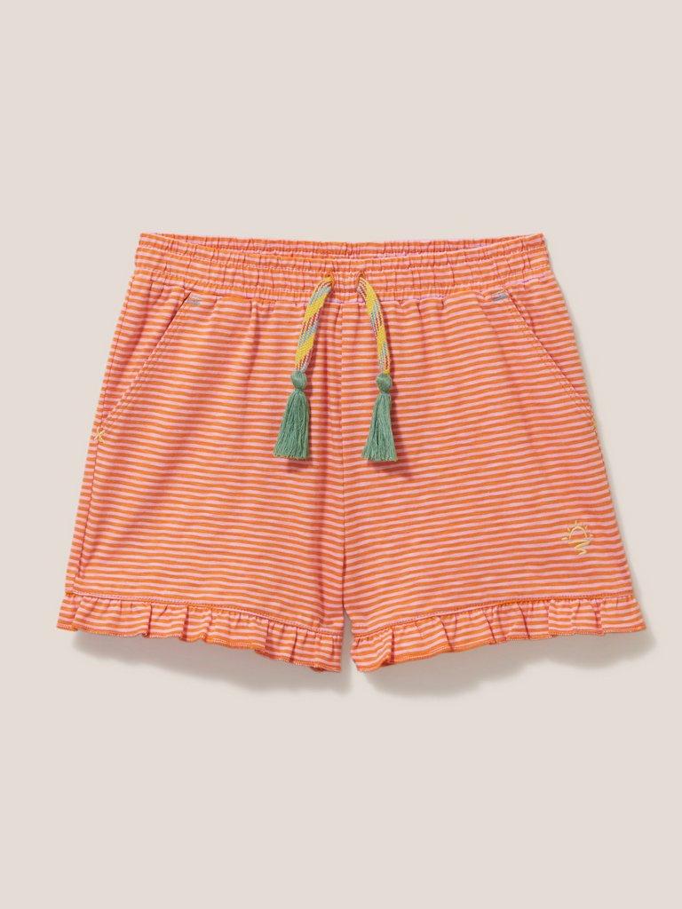 Renee Striped Frill Shorts in PINK MLT - FLAT FRONT