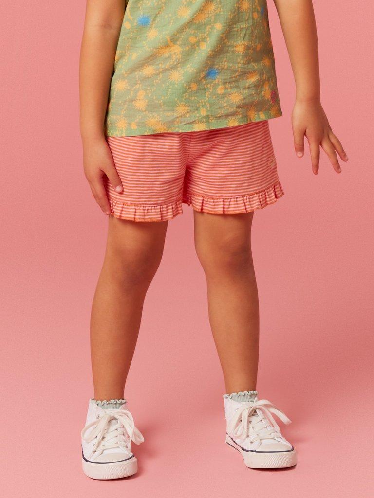 Renee Striped Frill Shorts in PINK MLT - MODEL DETAIL