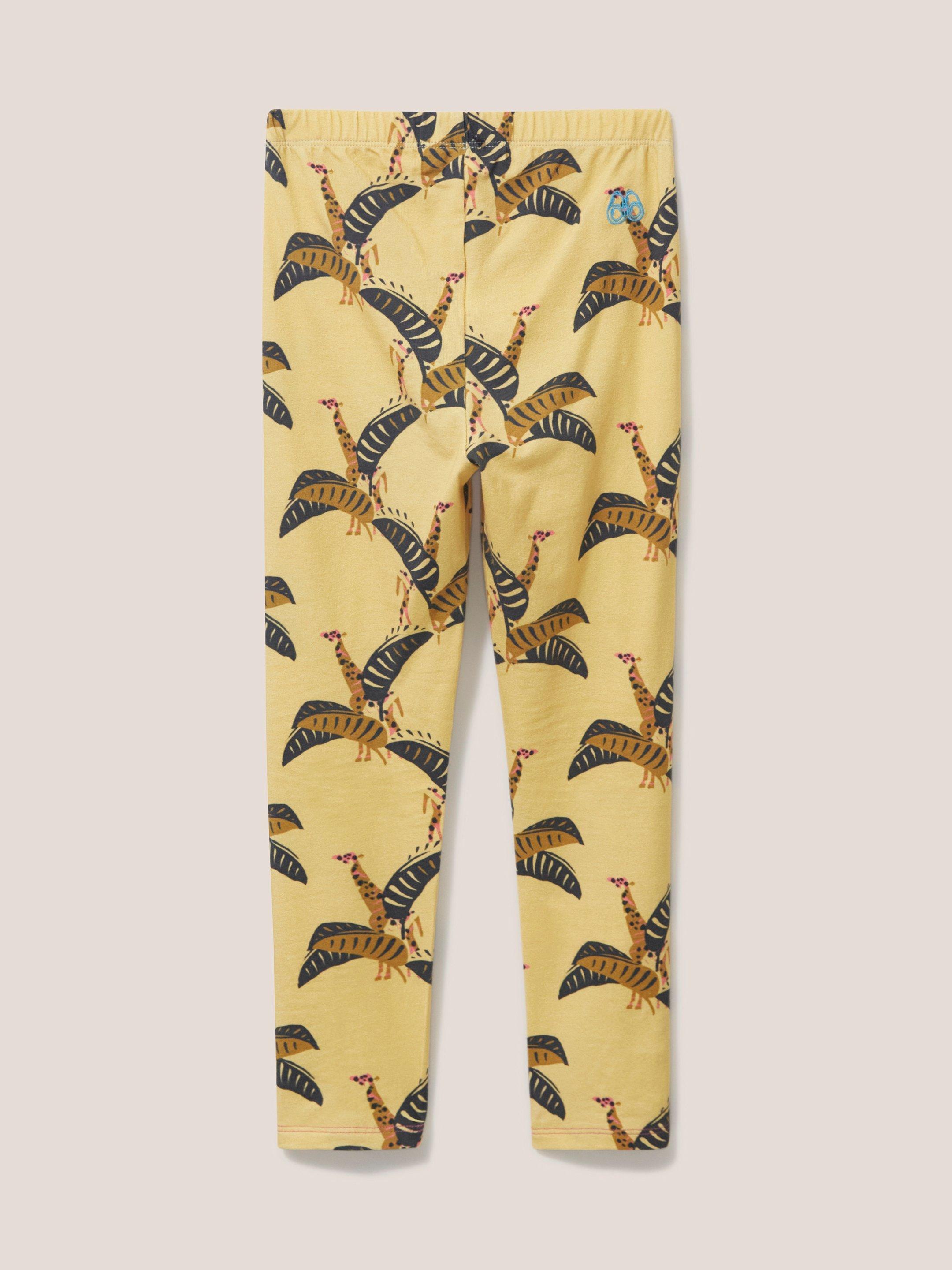 Printed Leggings in YELLOW MLT - FLAT BACK
