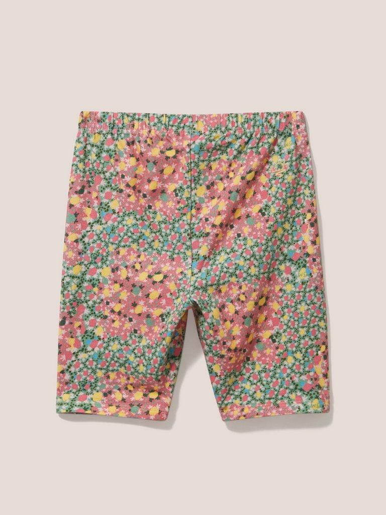 Printed Cycle Short in PINK MLT - FLAT BACK