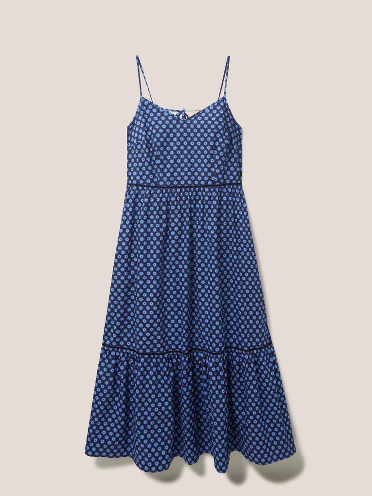 Skylar Cotton Maxi Dress in BLUE MLT - FLAT FRONT