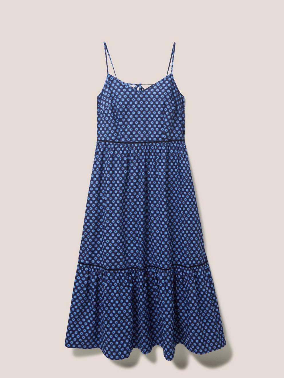 Skylar Cotton Maxi Dress in BLUE MLT - FLAT FRONT