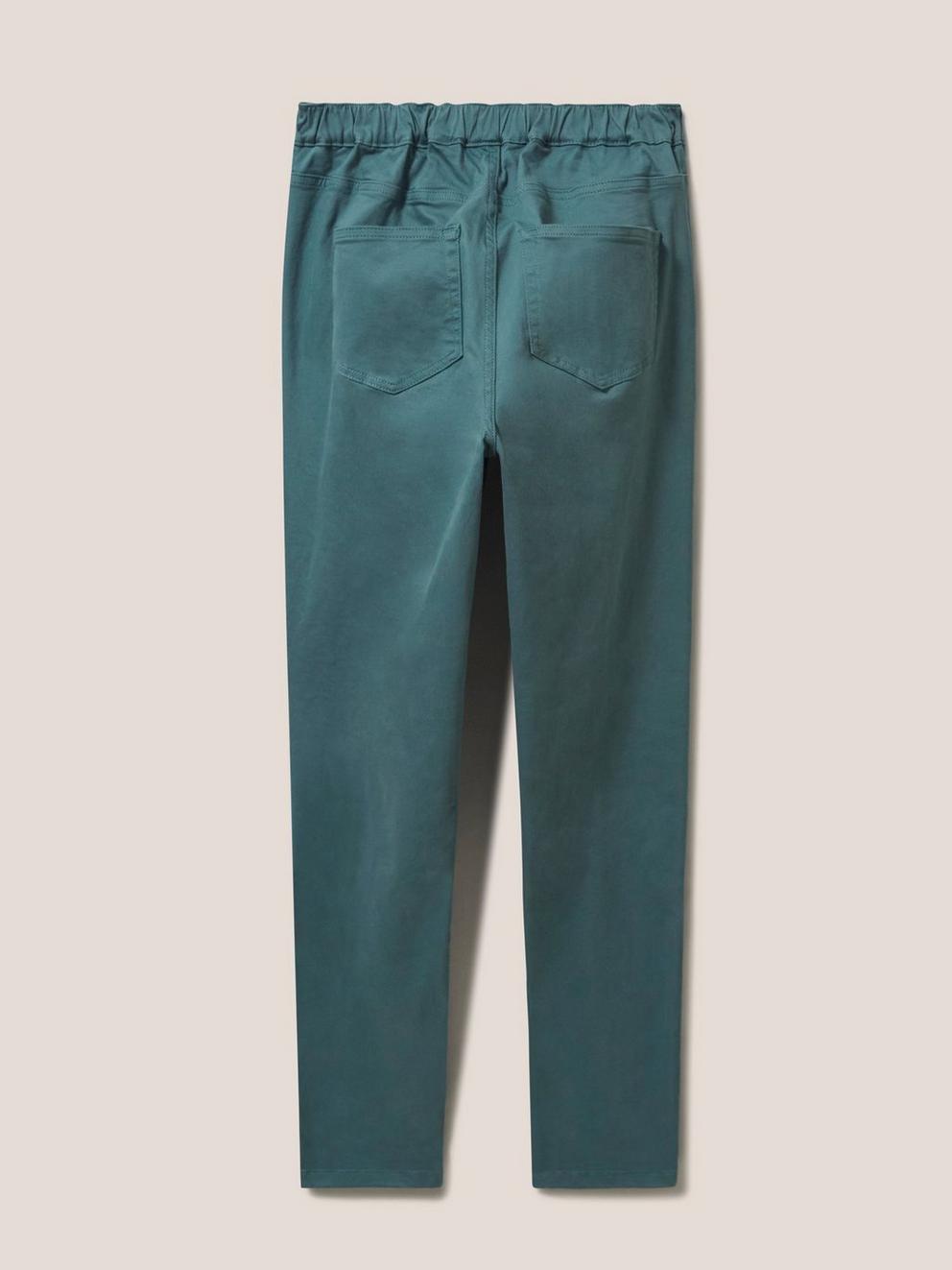 Janey Skinny Leg Jegging in MID TEAL - FLAT BACK