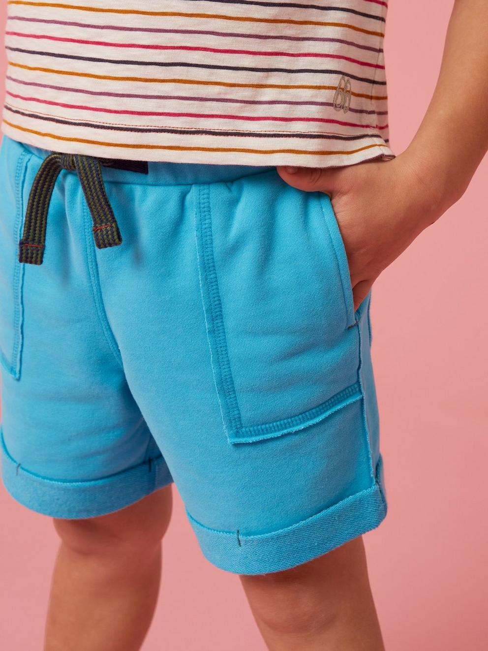 Jersey Short in BRT BLUE - MODEL DETAIL