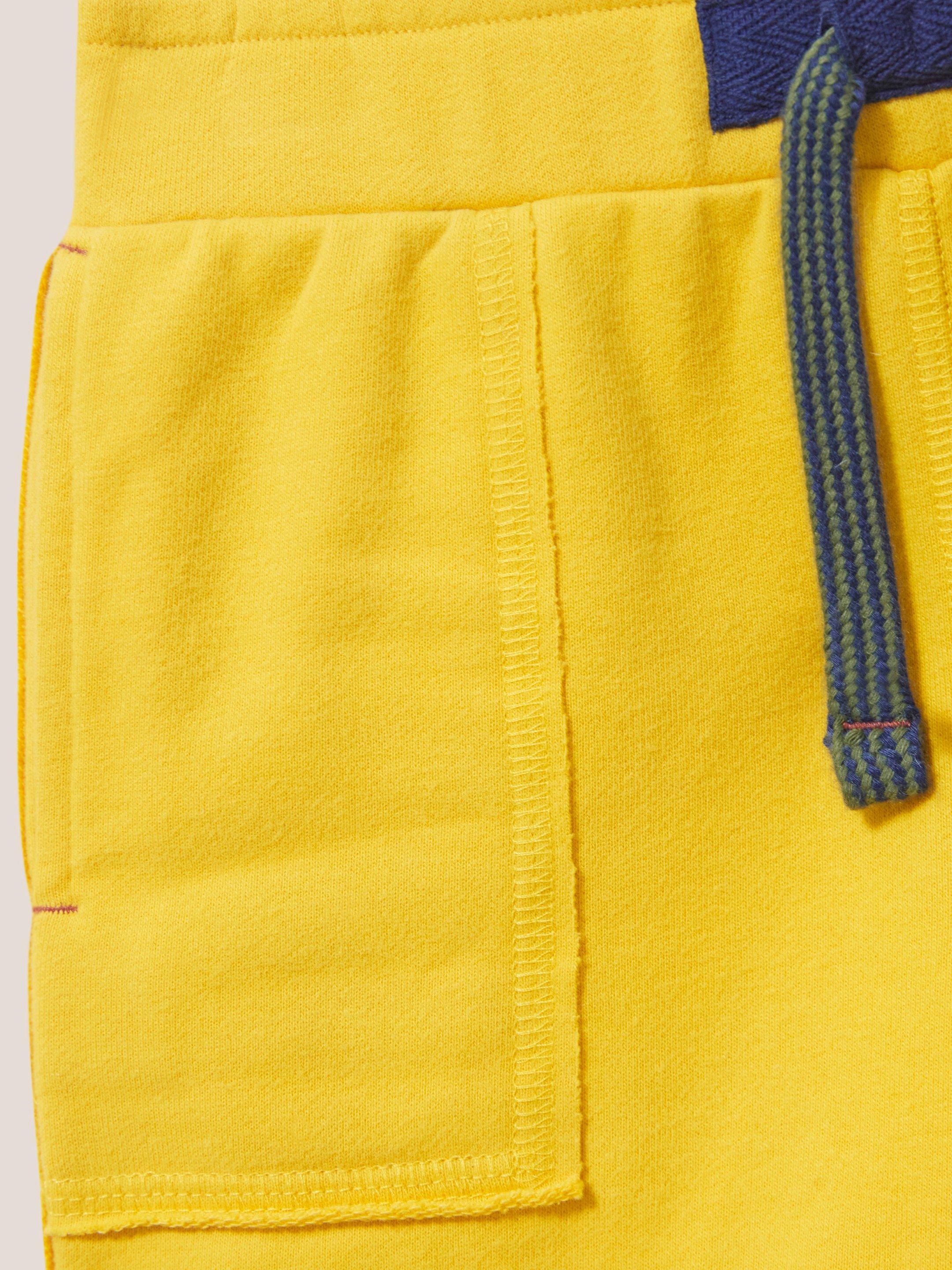 Jersey Short in MID YELLOW - FLAT DETAIL