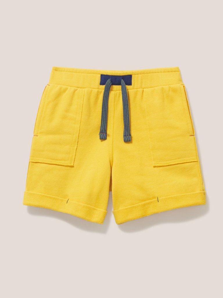 Jersey Short in MID YELLOW - FLAT FRONT