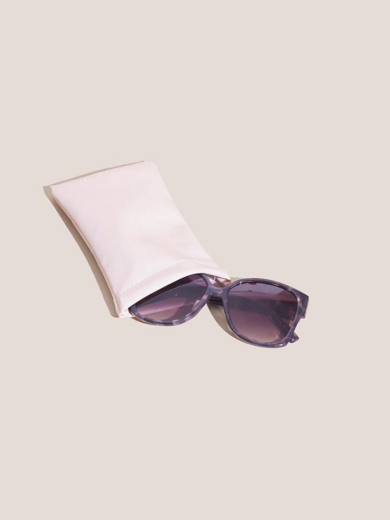 Angled Cateye Sunglasses in GREY MLT - FLAT BACK