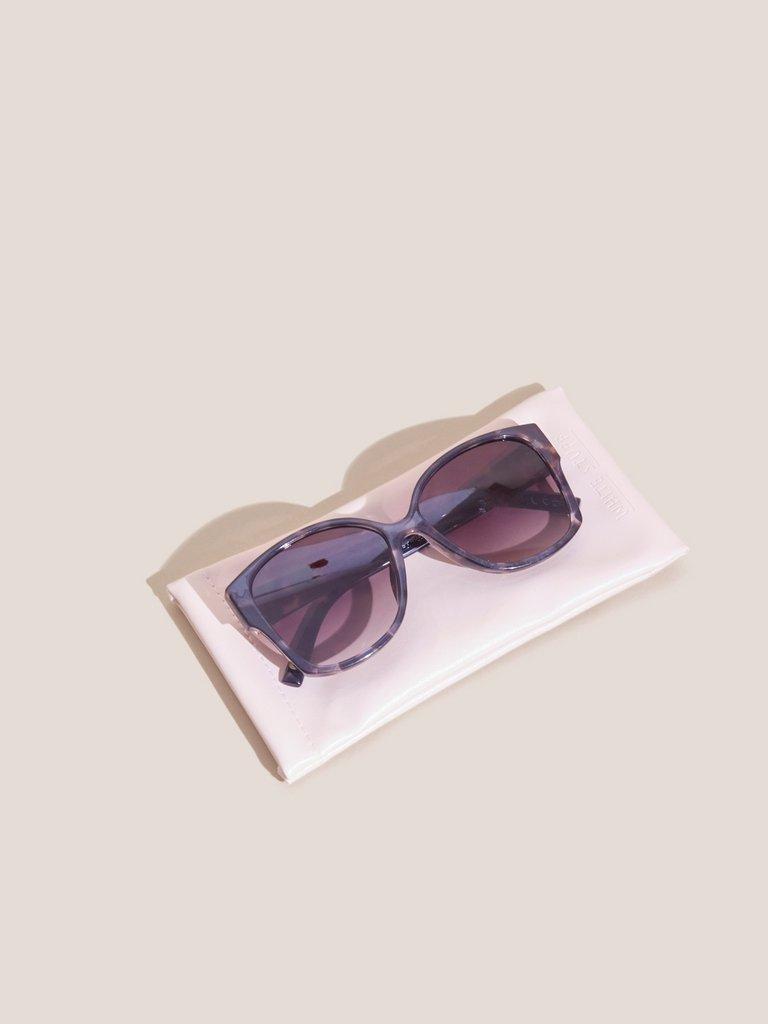 Angled Cateye Sunglasses in GREY MLT - FLAT FRONT