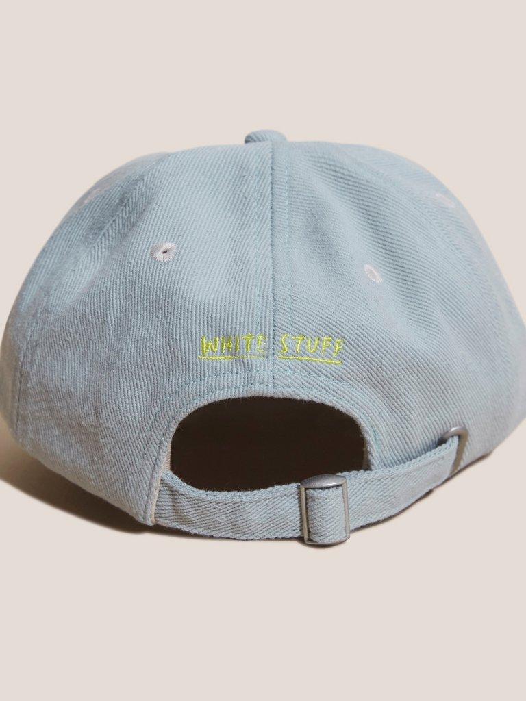 Cotton Baseball Cap in DUS BLUE - FLAT DETAIL