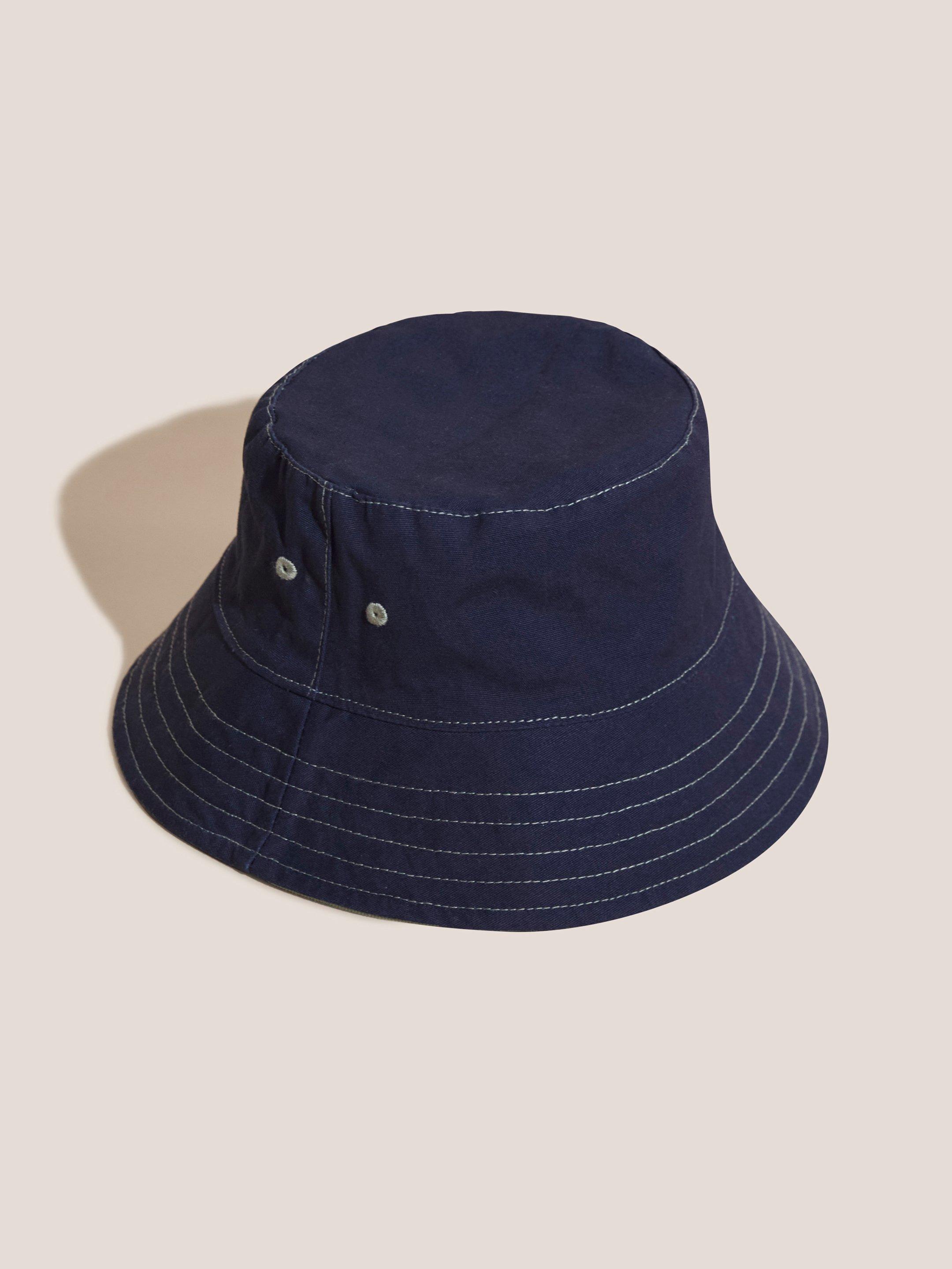 Reversible Packable Bucket Hat in DARK NAVY - FLAT BACK