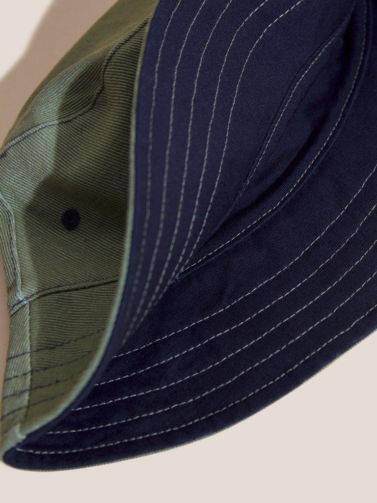 Reversible Packable Bucket Hat in DARK NAVY - FLAT DETAIL