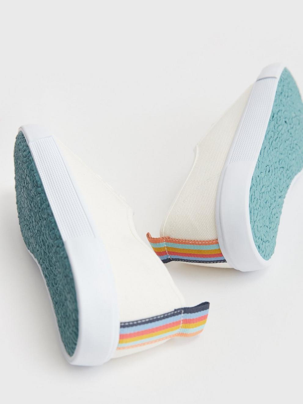 Piper Plimsolls in NAT WHITE - FLAT BACK