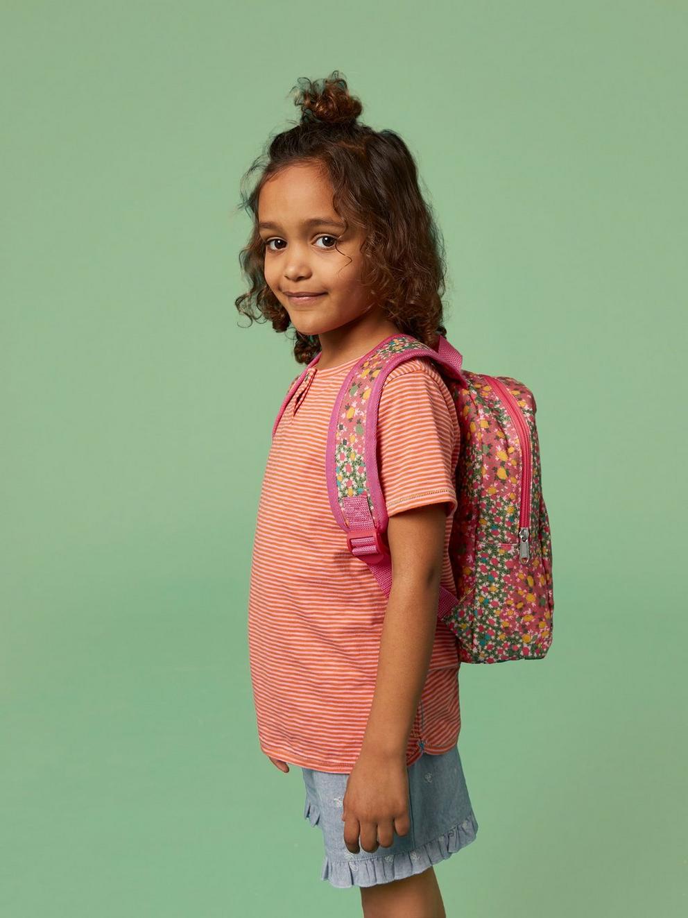 Girls Backpack in PINK MLT - MODEL DETAIL