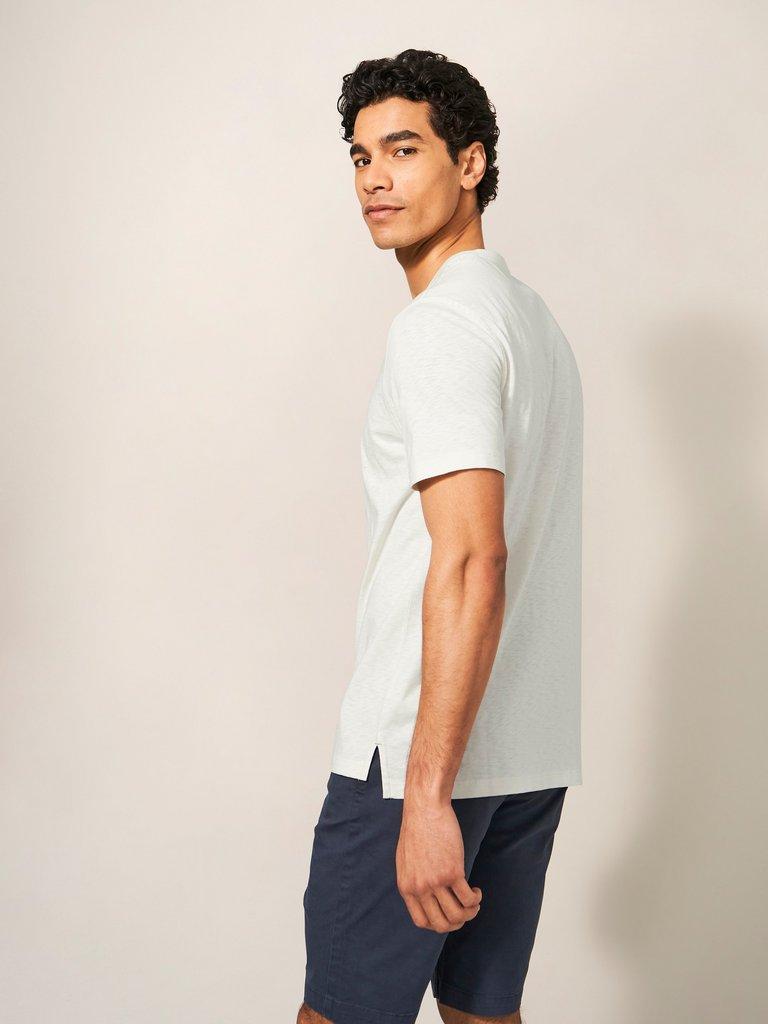 Ice Cream Flamingo Graphic Tee in NAT WHITE - MODEL BACK