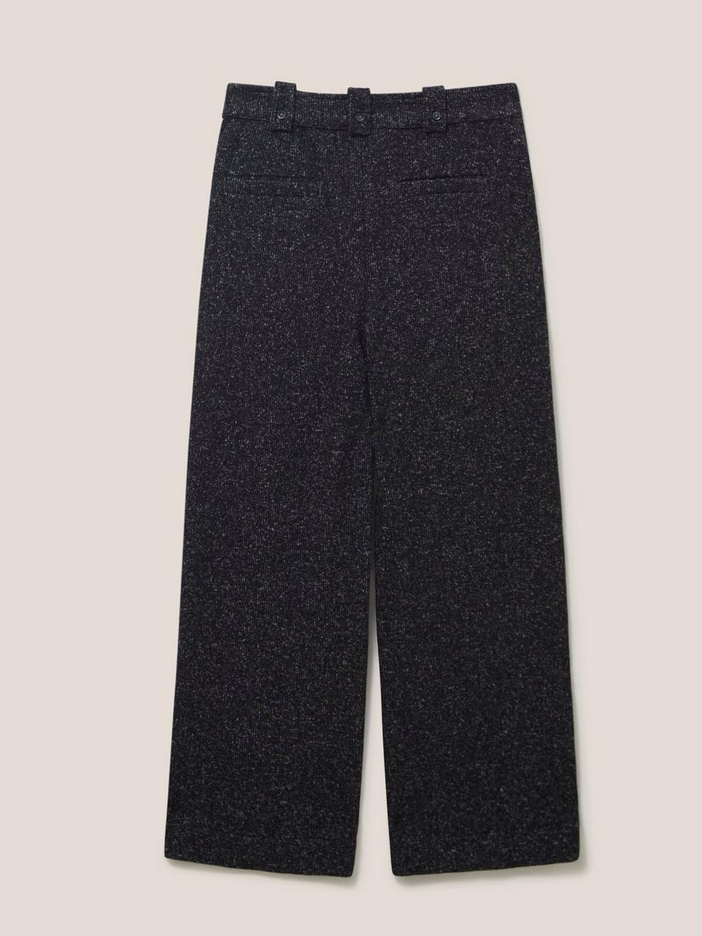 Belle Tweedy Trousers in CHARC GREY - FLAT BACK