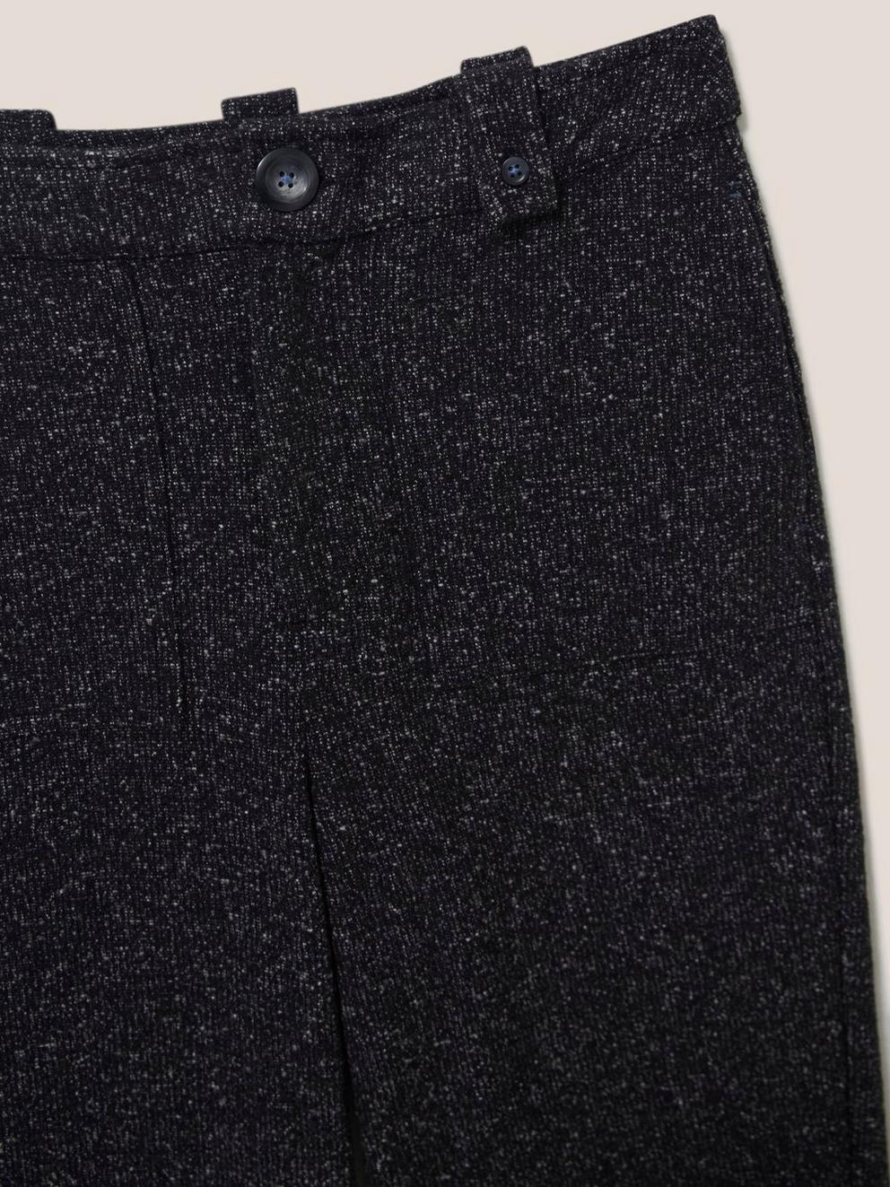Belle Tweedy Trousers in CHARC GREY - FLAT DETAIL
