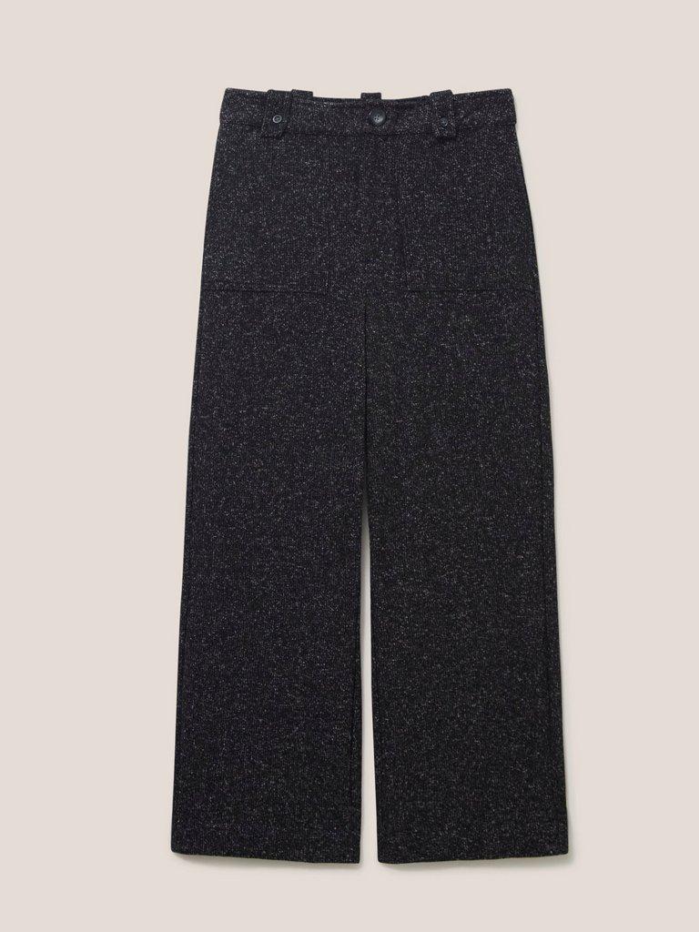 Belle Tweedy Trousers in CHARC GREY - FLAT FRONT