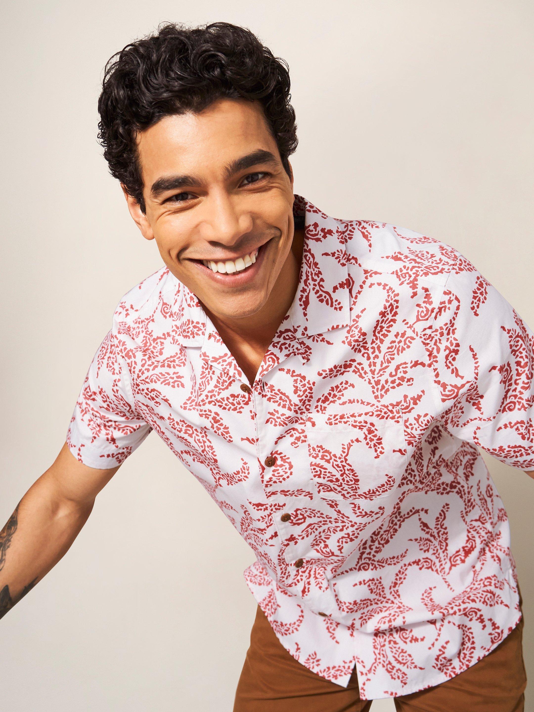 Paisley Leaf Printed Shirt in WHITE MLT - LIFESTYLE