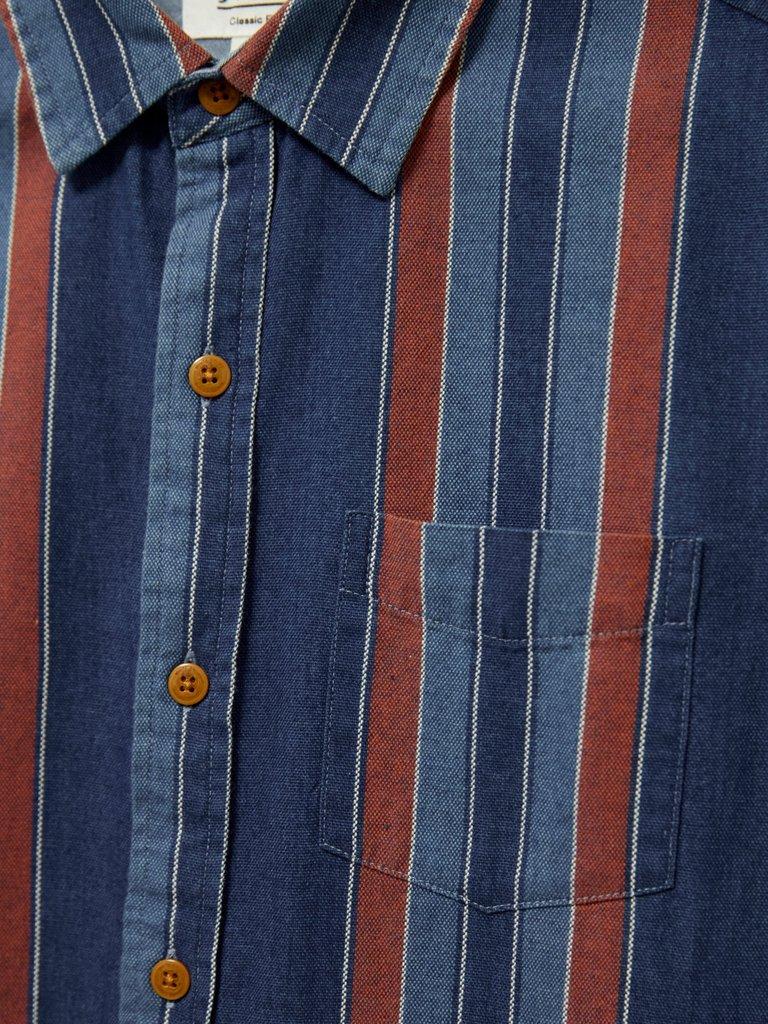 Indigo Striped Shirt in INDIGO BLE - FLAT DETAIL