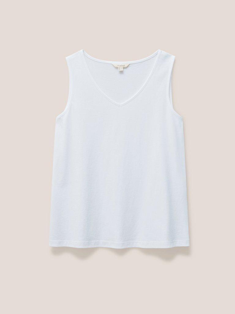 URBAN JERSEY VEST in BRIL WHITE - FLAT FRONT