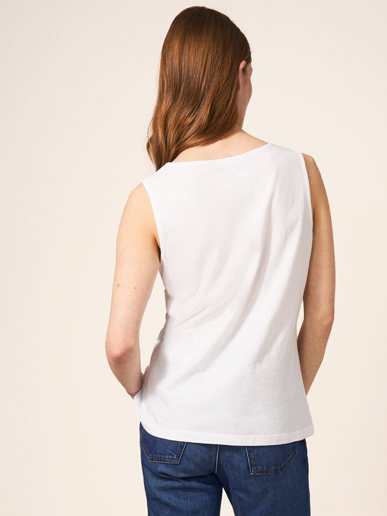 URBAN JERSEY VEST in BRIL WHITE - MODEL BACK