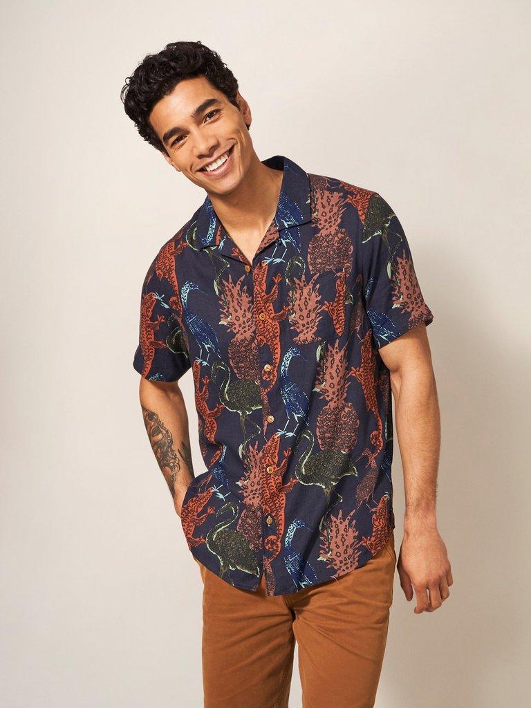 Safari Printed Shirt in DARK NAVY - LIFESTYLE