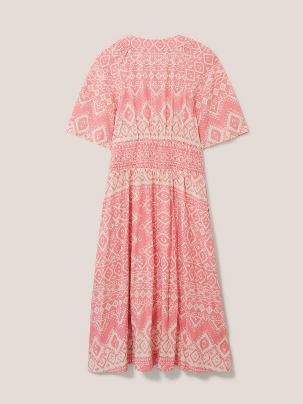 Izzie Versatile Midi Dress in RED MLT - FLAT BACK