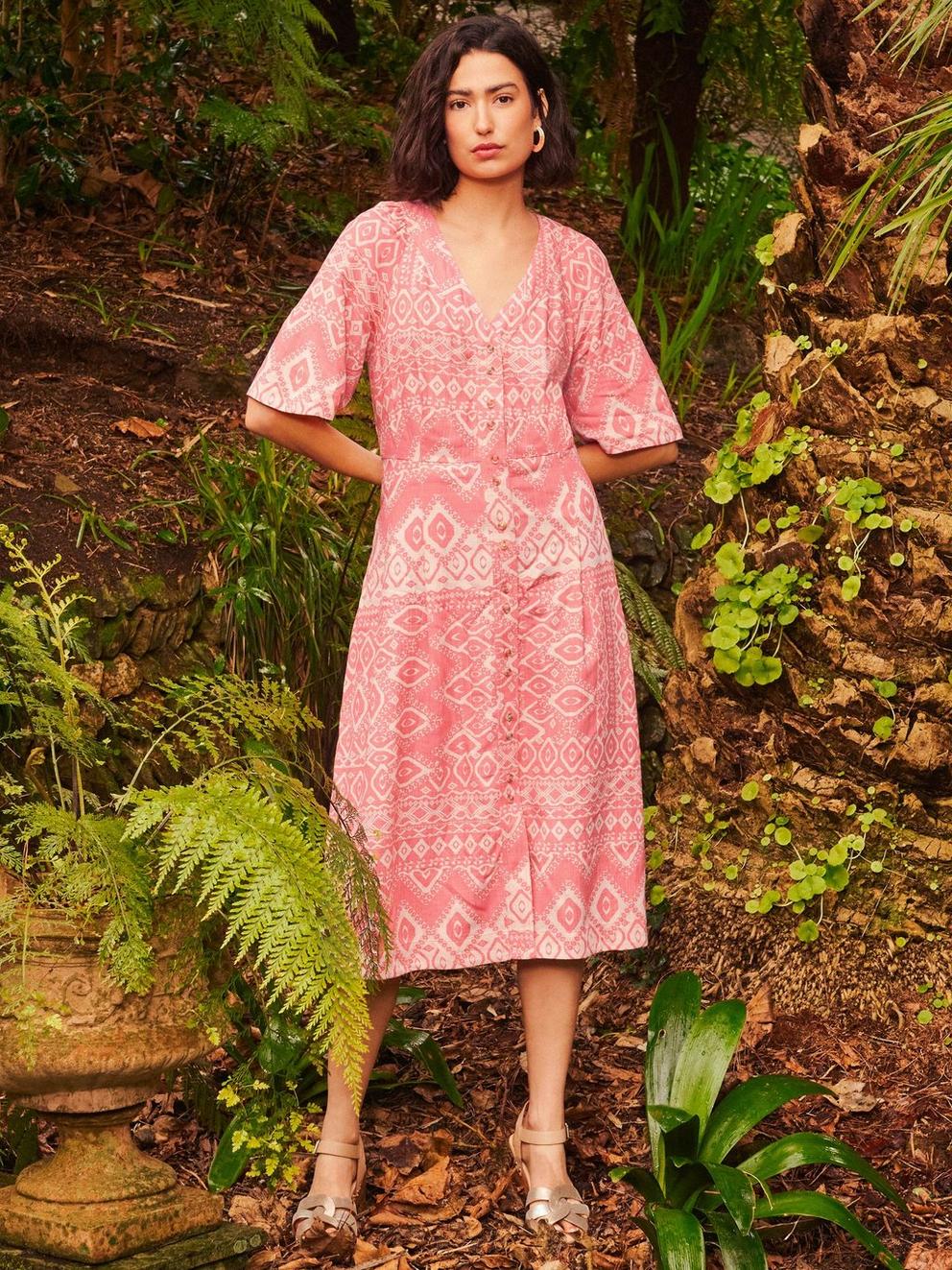 Izzie Versatile Midi Dress in RED MLT - MIXED
