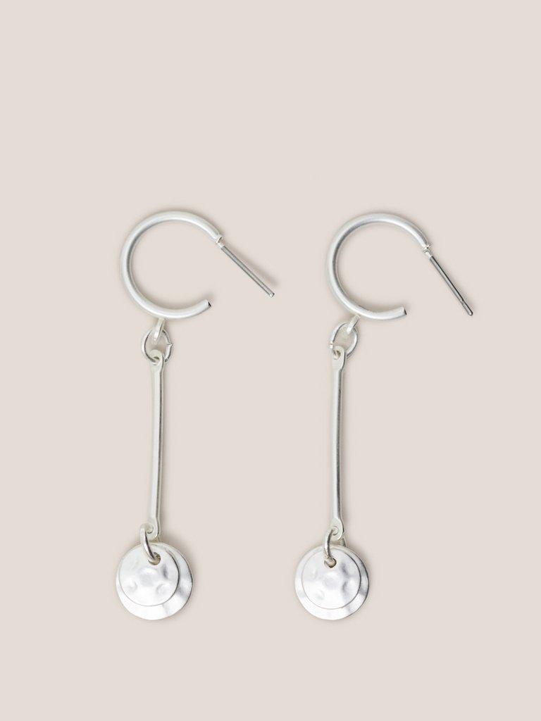 Hammered Disc Earrings in SLV TN MET - FLAT BACK