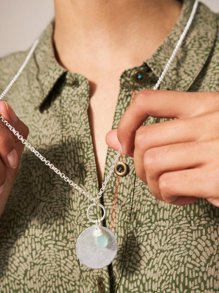 DISC PENDANT NECKLACE in SLV TN MET - LIFESTYLE