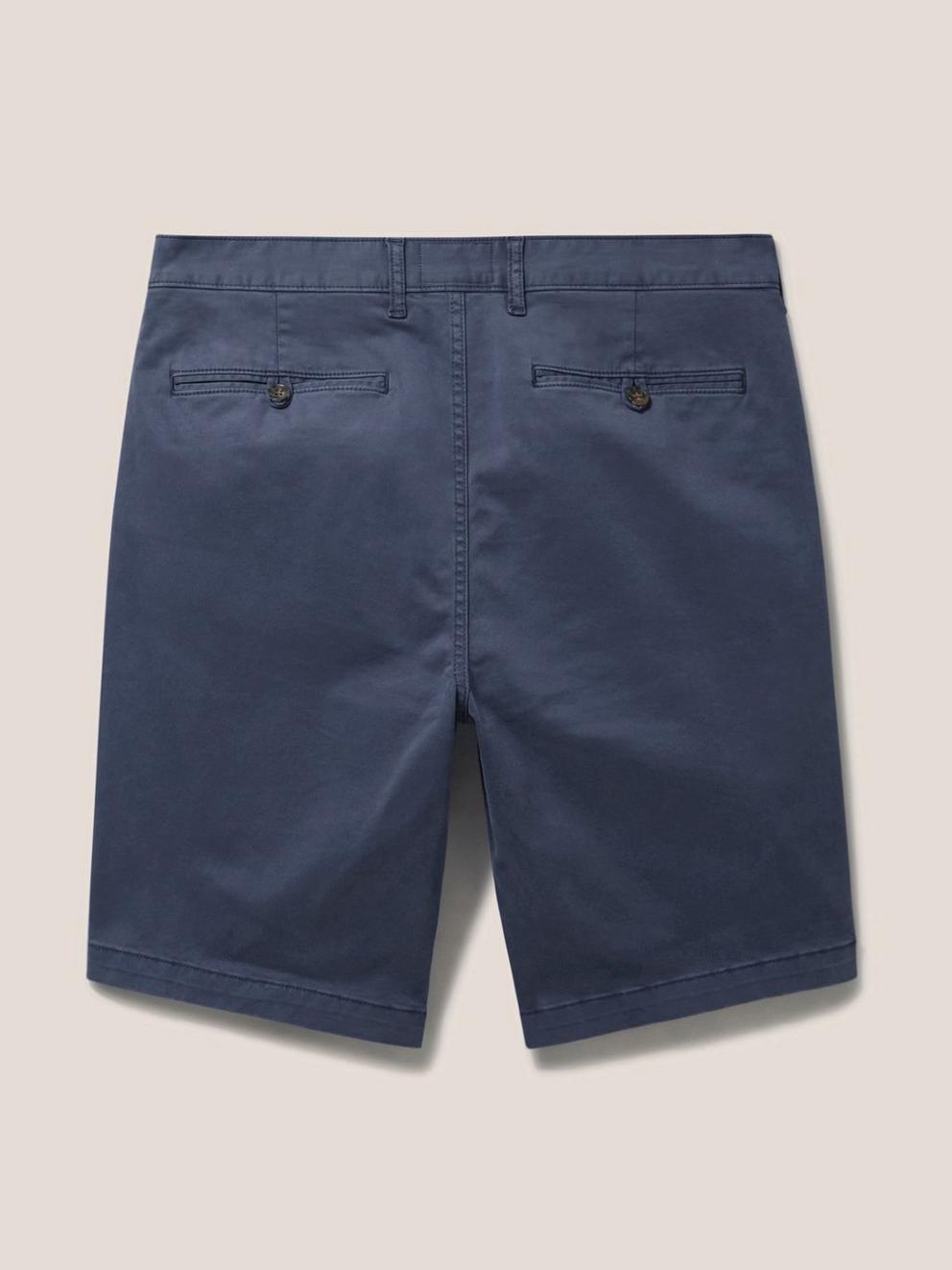 Sutton Slim Fit Chino Short in DARK NAVY - FLAT BACK