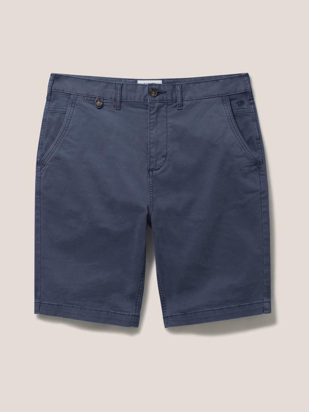 Sutton Slim Fit Chino Short in DARK NAVY - FLAT FRONT