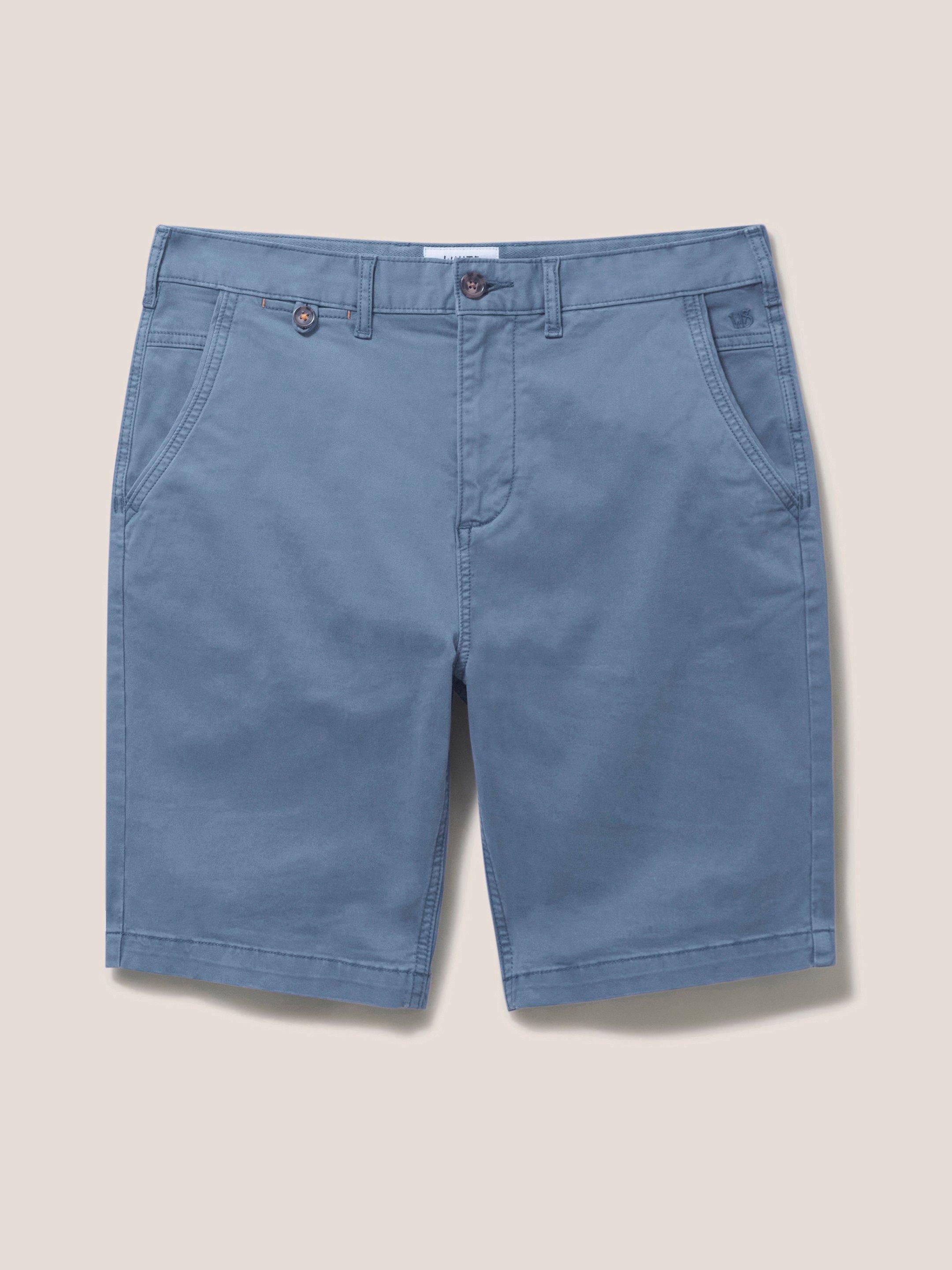 Sutton Slim Fit Chino Short in DEEP BLUE - FLAT FRONT