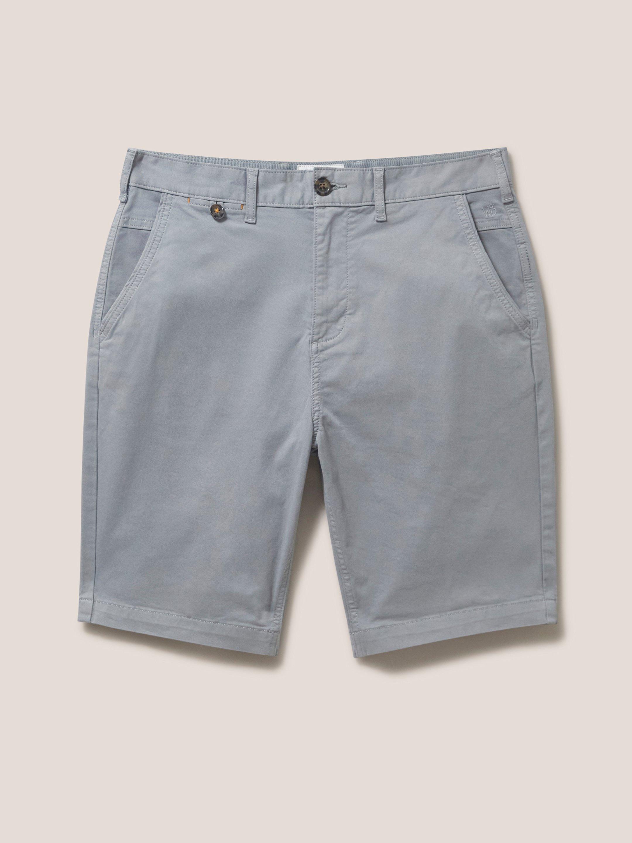 Sutton Slim Fit Chino Short in LGT GREY - FLAT FRONT