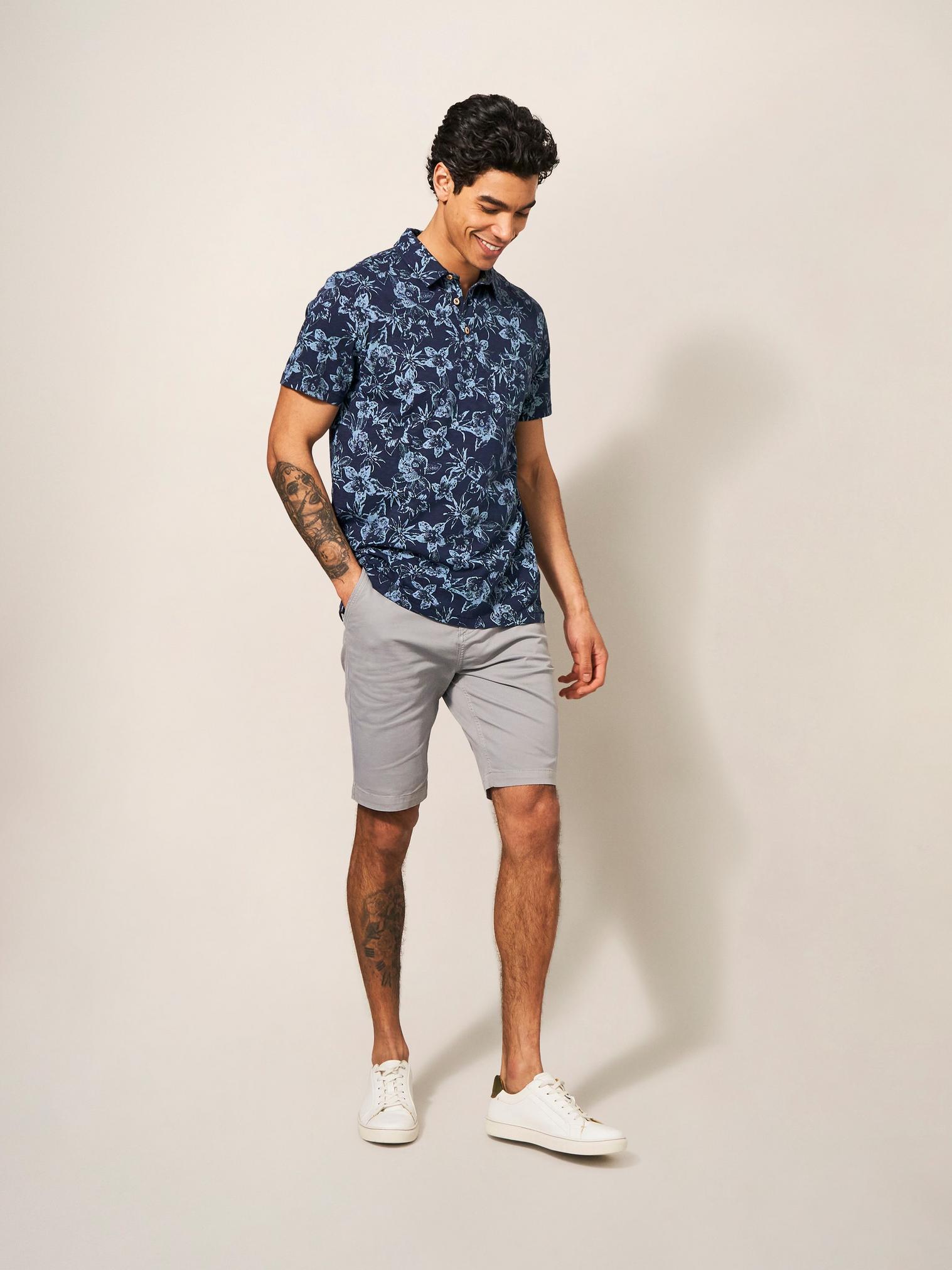 Sutton Slim Fit Chino Short in LGT GREY - LIFESTYLE