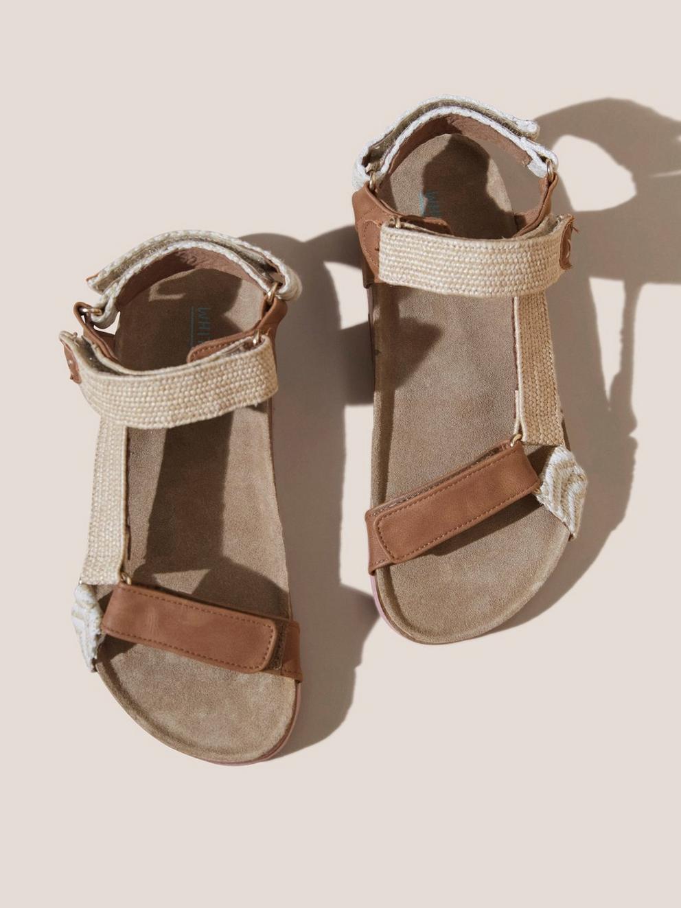 Trek Footbed Sandal in NAT MLT - FLAT BACK