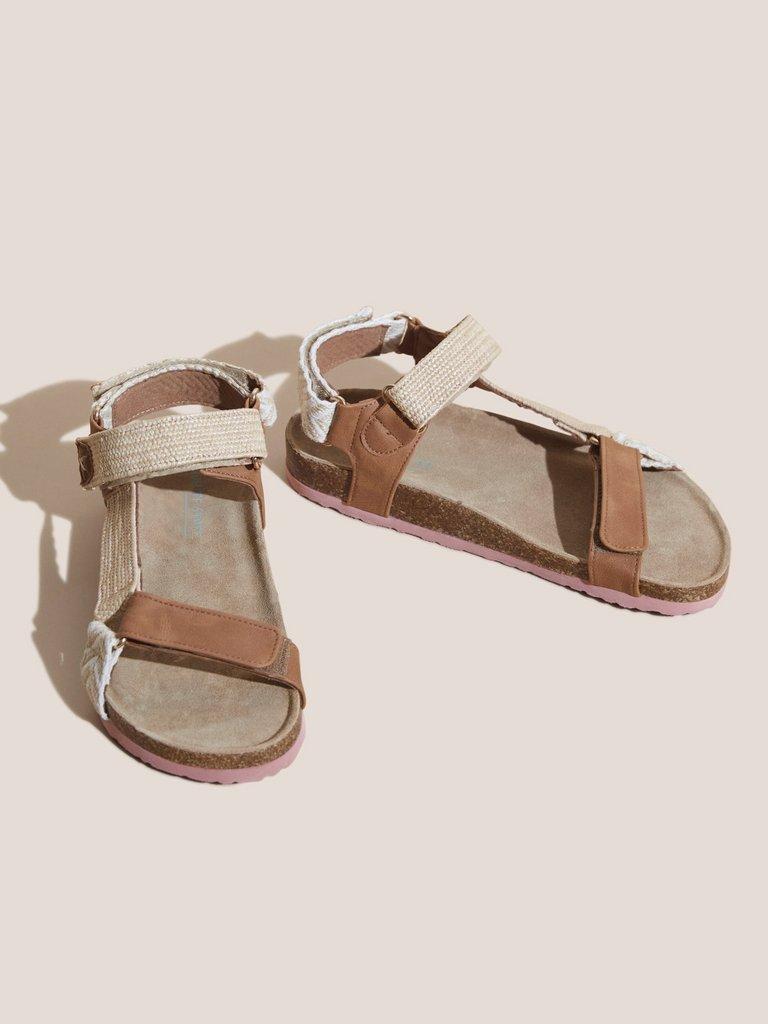 Trek Footbed Sandal in NAT MLT - FLAT FRONT