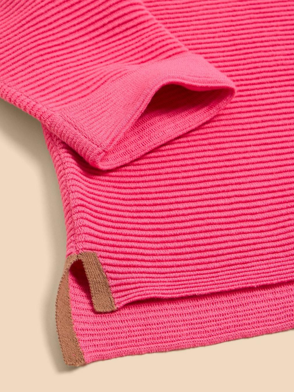 JANA JUMPER in MID PINK - FLAT DETAIL