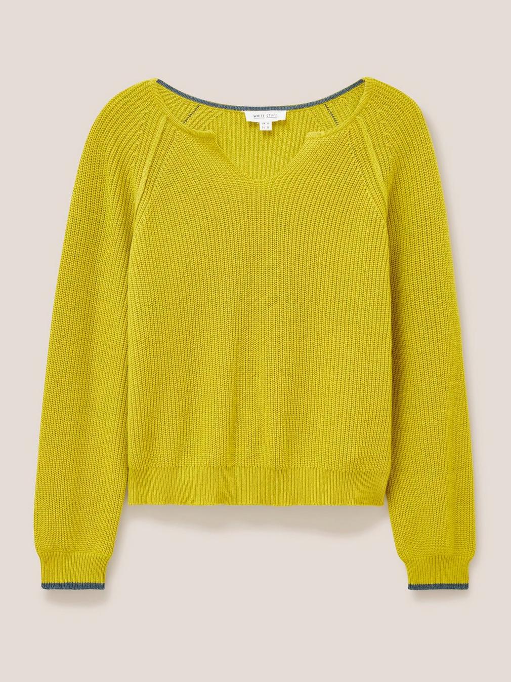 JENNIE RIB JUMPER in MID CHART - FLAT FRONT