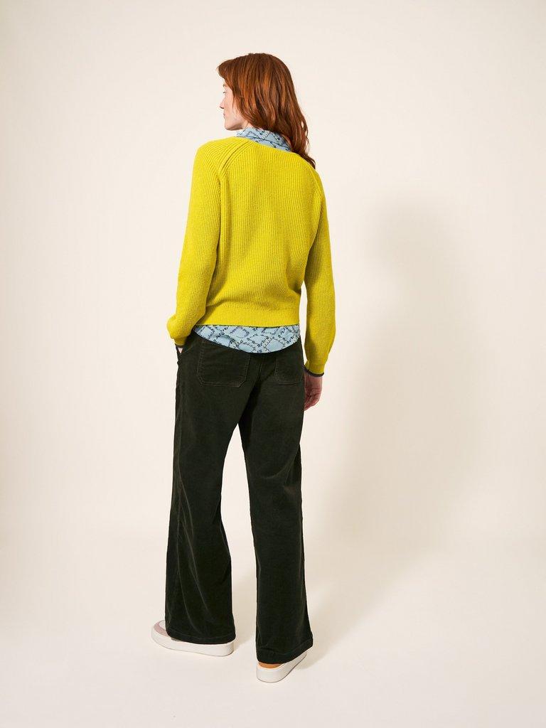 JENNIE RIB JUMPER in MID CHART - MODEL BACK