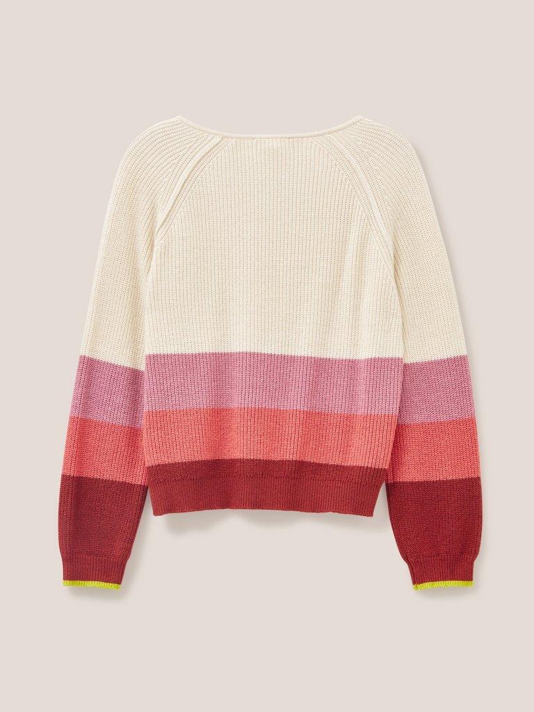 JENNIE RIB JUMPER in PINK MLT - FLAT BACK